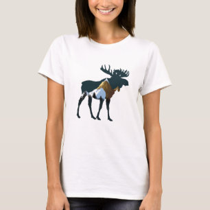 Nachtwald Elch T-Shirt