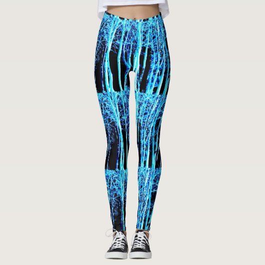 Nachtwaldblau Leggings (Vorderseite)