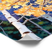 Nachtwaldlandschaft Malerposter Poster (Ecke)