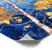 Nachtwaldlandschaft Malerposter Poster (Ecke)