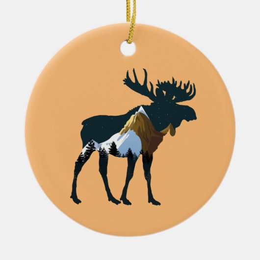 Nachtwaldmoose Keramik Ornament (Vorne)