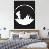 Nachtwanderwege Berge Leinwanddruck (Insitu (Schlafzimmer))