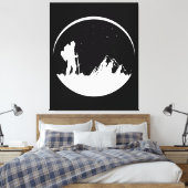 Nachtwanderwege Berge Leinwanddruck (Insitu (Schlafzimmer))