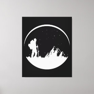 Nachtwanderwege Berge Leinwanddruck
