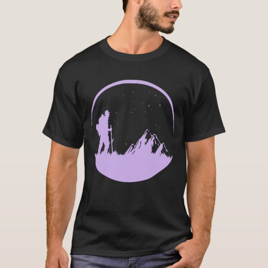Nachtwanderwege Berge T-Shirt (Vorderseite)