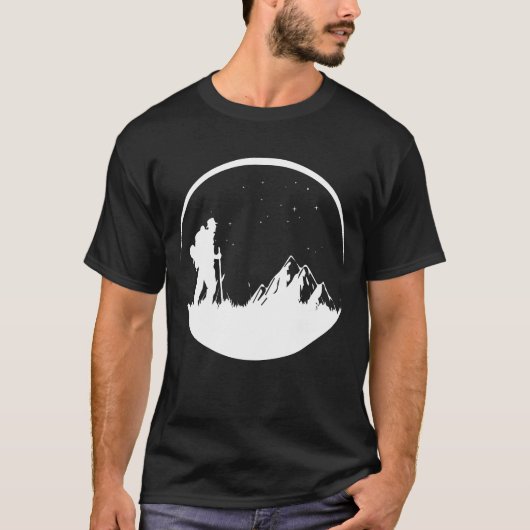 Nachtwanderwege Berge T-Shirt (Vorderseite)