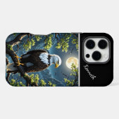 Nachtweide mit Adler iPhone Hülle (Rückseite (Horizontal))