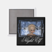 Nachtwintertime Elf Design Magnet (Vorderseite/Rückseite)