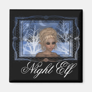 Nachtwintertime Elf Design Magnet