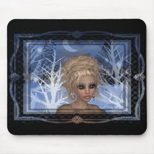 Nachtwintertime Elf Design Mousepad (Vorne)