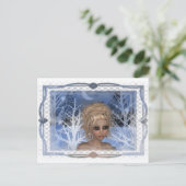 Nachtwintertime Elf Design Postkarte (Stehend Vorderseite)