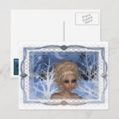Nachtwintertime Elf Design Postkarte (Vorne/Hinten)