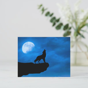 Nachtwolf Feiertagspostkarte