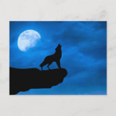 Nachtwolf Feiertagspostkarte (Vorderseite)