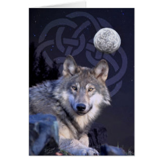 Nachtwolf mit keltischem Knoten