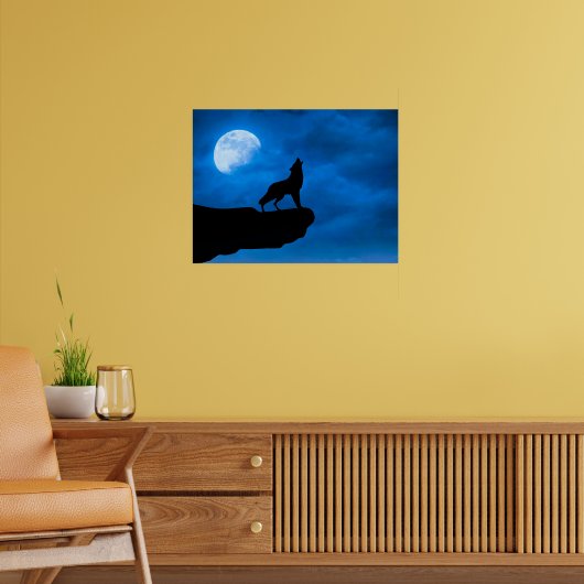 Nachtwolf Poster (Wohnzimmer 2)
