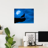 Nachtwolf Poster (Heimbüro)