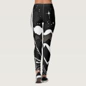 Nachtwolf-Silhouette Leggings (Rückseite)