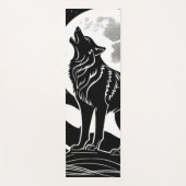 Nachtwolf-Silhouette Yogamatte (Vorderseite)