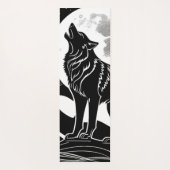Nachtwolf-Silhouette Yogamatte (Rückseite)