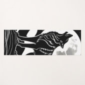 Nachtwolf-Silhouette Yogamatte (Vorderseite (Horizontal))