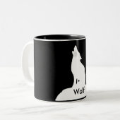 Nachtwolf Zweifarbige Tasse (Vorderseite Links)