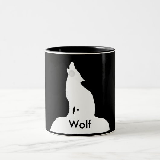 Nachtwolf Zweifarbige Tasse (Mittel)