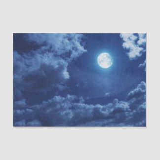 Nachtwolken mit Mond - Gewebepapier Seidenpapier