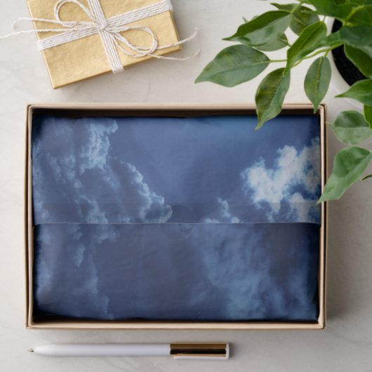 Nachtwolken mit Mond - Gewebepapier Seidenpapier (Geschenk)