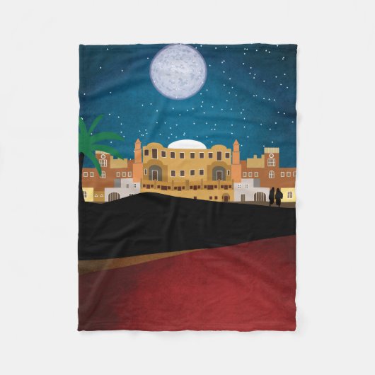 Nachtwüste Fleecedecke (Vorderseite)