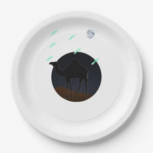 Nachtwüste Pappteller (Vorderseite)