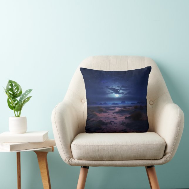 Nachtwüste Vollmond Kissen (Stuhl )