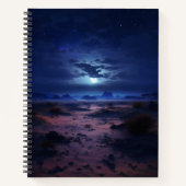 Nachtwüste Vollmond Notizblock (Vorderseite)