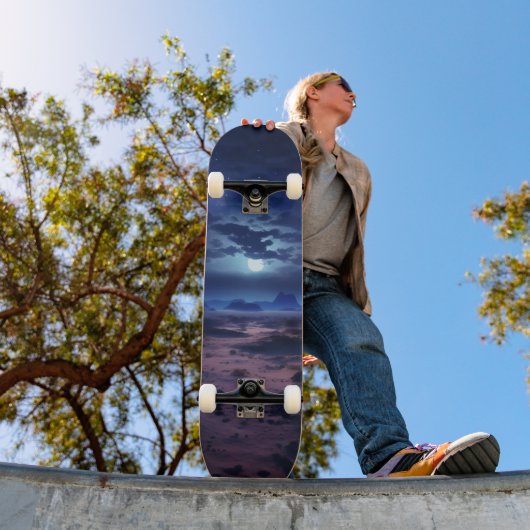 Nachtwüste Vollmond Skateboard (Außenbereich 1)