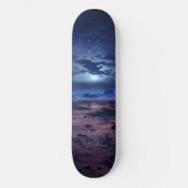 Nachtwüste Vollmond Skateboard (Vorderseite)