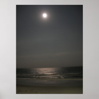 Nachtzeit am Strand Poster