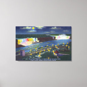 Nachtzeit-Ansicht des Oakes Garten-Theaters und Leinwanddruck