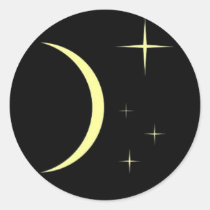 Nachtzeit-Aufkleber Runder Aufkleber