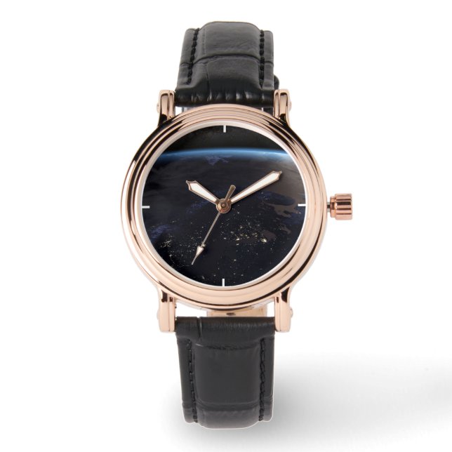 Nachtzeit in Nordeuropa Armbanduhr (Vorderseite)