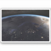 Nachtzeit in Nordeuropa Aufkleber (Vorderseite)