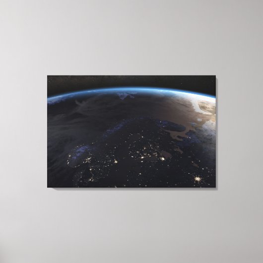 Nachtzeit in Nordeuropa Leinwanddruck (Vorderseite)