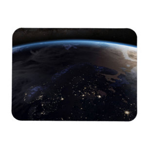 Nachtzeit in Nordeuropa Magnet