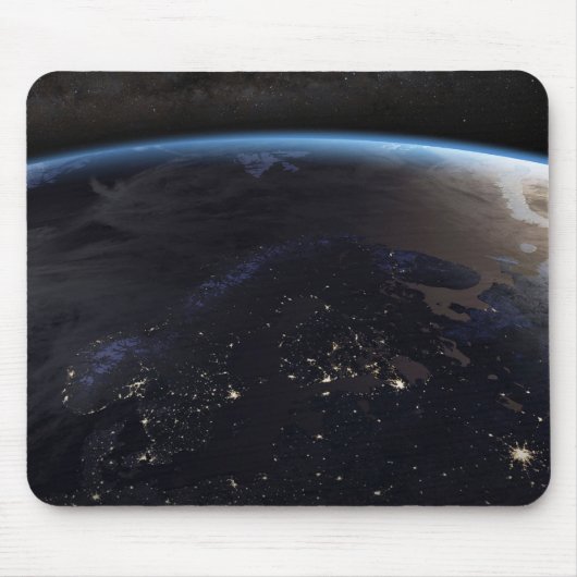 Nachtzeit in Nordeuropa Mousepad (Vorne)