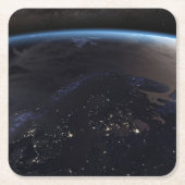 Nachtzeit in Nordeuropa Rechteckiger Pappuntersetzer (Vorderseite)