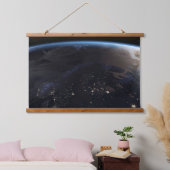 Nachtzeit in Nordeuropa Wandteppich Mit Holzrahmen (Schlafzimmer)