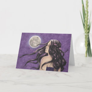 Nachtzeit-melancholische Gruß-Karte Karte