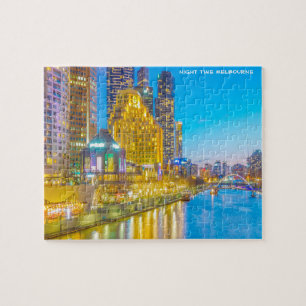 Nachtzeit Melbourne Australien Puzzle