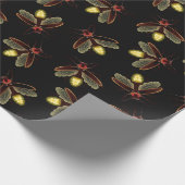 Nachtzeit mit glühenden Fireflies Geschenkpapier (Ecke)