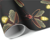 Nachtzeit mit glühenden Fireflies Geschenkpapier (Rolleneckpunkt)