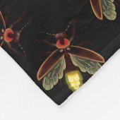 Nachtzeit mit Glühwürmchen Fleecedecke (Ecke)